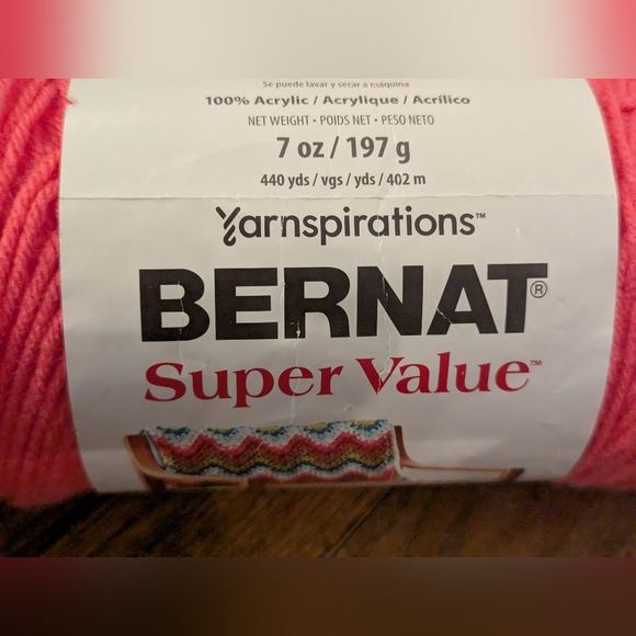 Yarn bundle Bernat & Red Heart Teal, Blue,White, Pink, Acrylic 4 Med Approx 665g - Picture 6 of 16